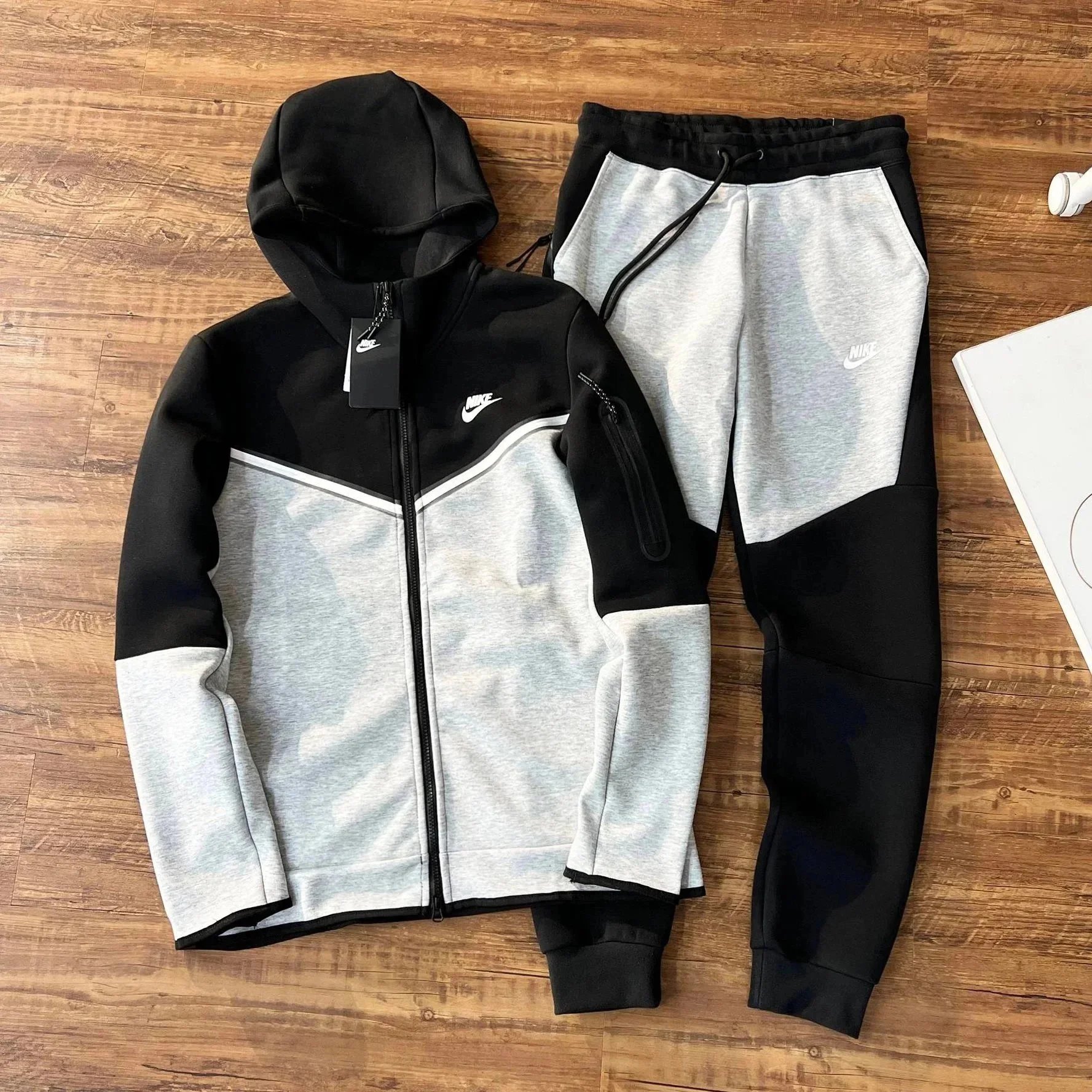 套装 黑拼深灰 套装 黑拼深灰