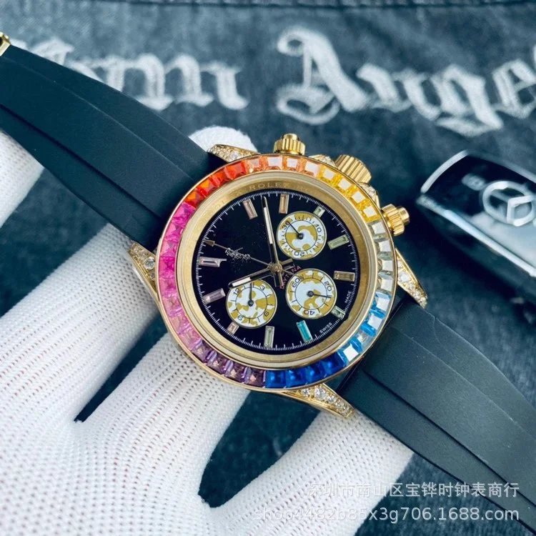 玫瑰金胶带黑面