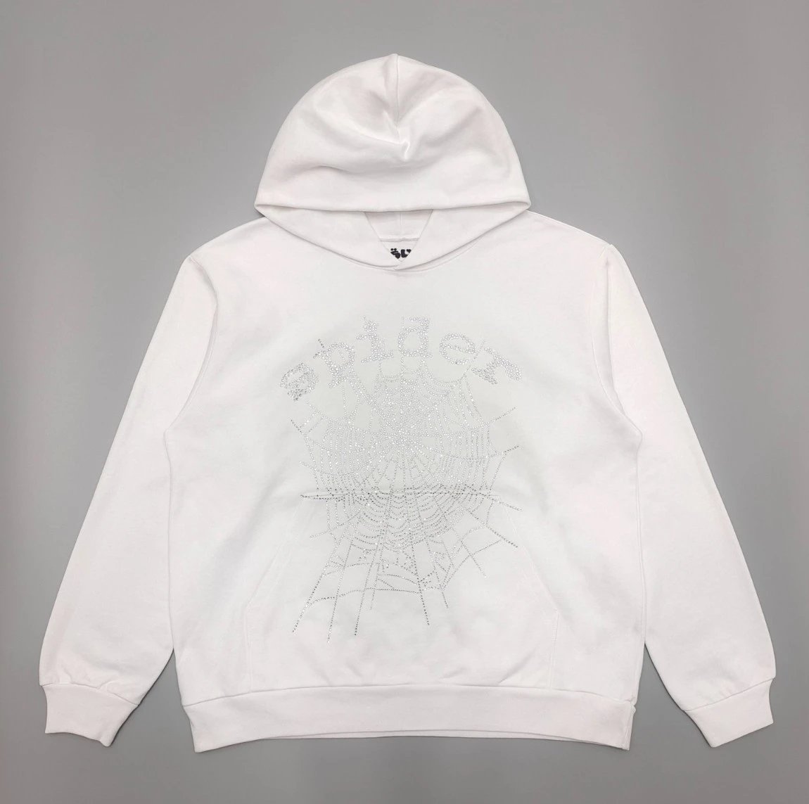 OG Rhinestone Logo Hoodie White