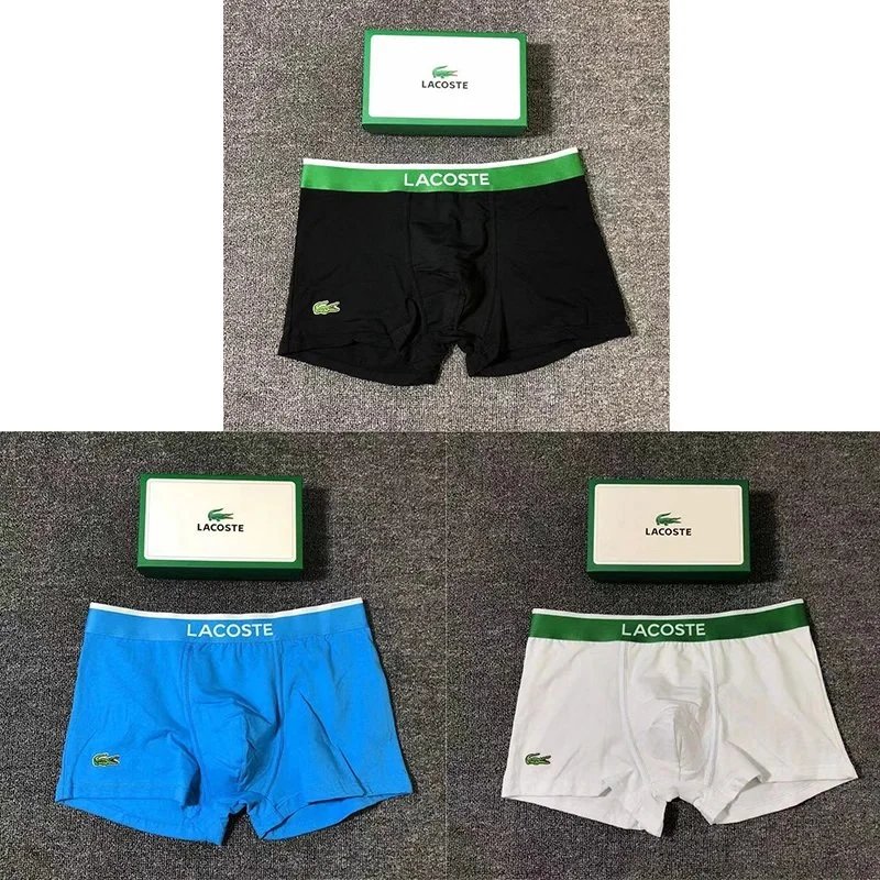 LACOSTE 白+黑+蓝 礼盒装