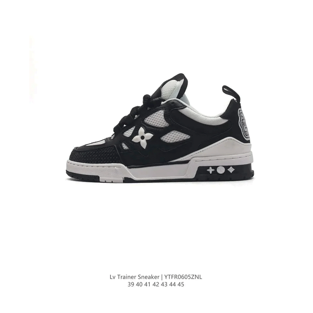 Louis Vuitton LV Trainer Sneaker Chunky Mesh Sneakers Black and White