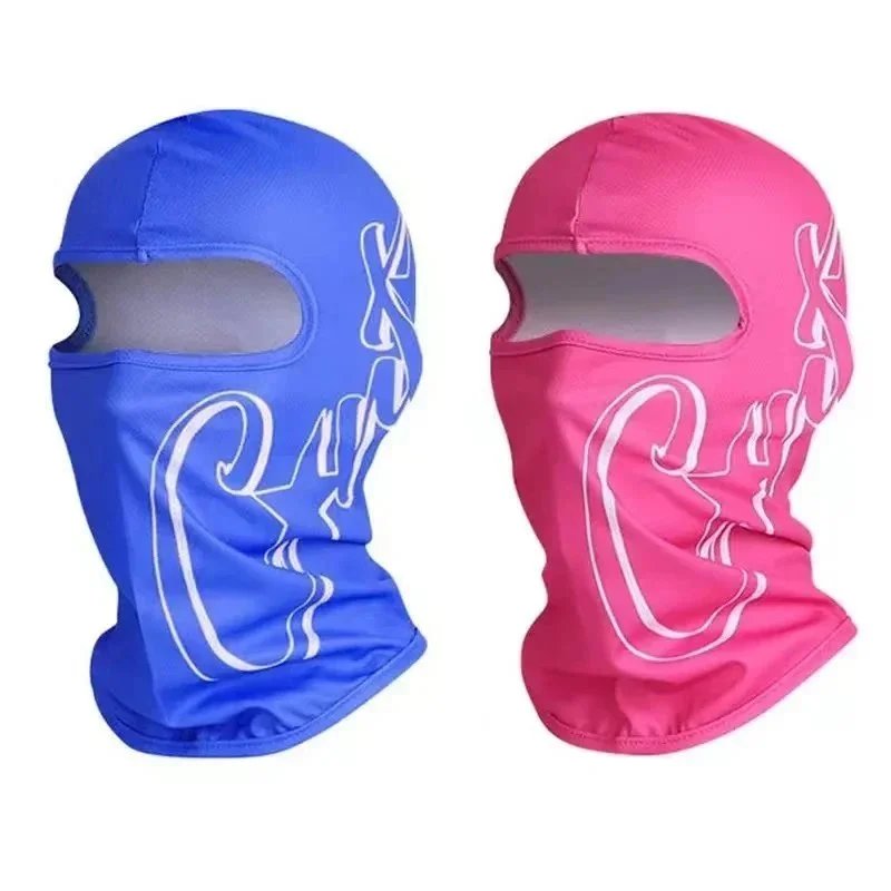 Corteiz Balaclava Face Mask Headwear Blue and Pink