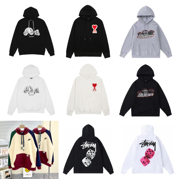 Stussy Dice Print Casual Hoodie Black