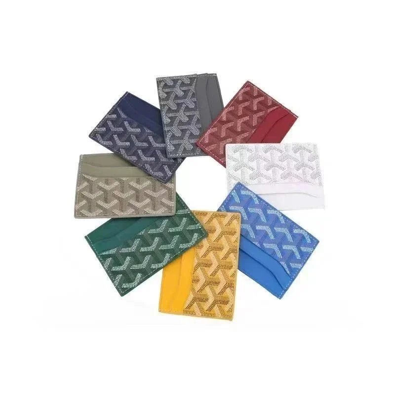 Goyard Saint Louis Card Holder Patterned Leather Card Holder Multicolor
