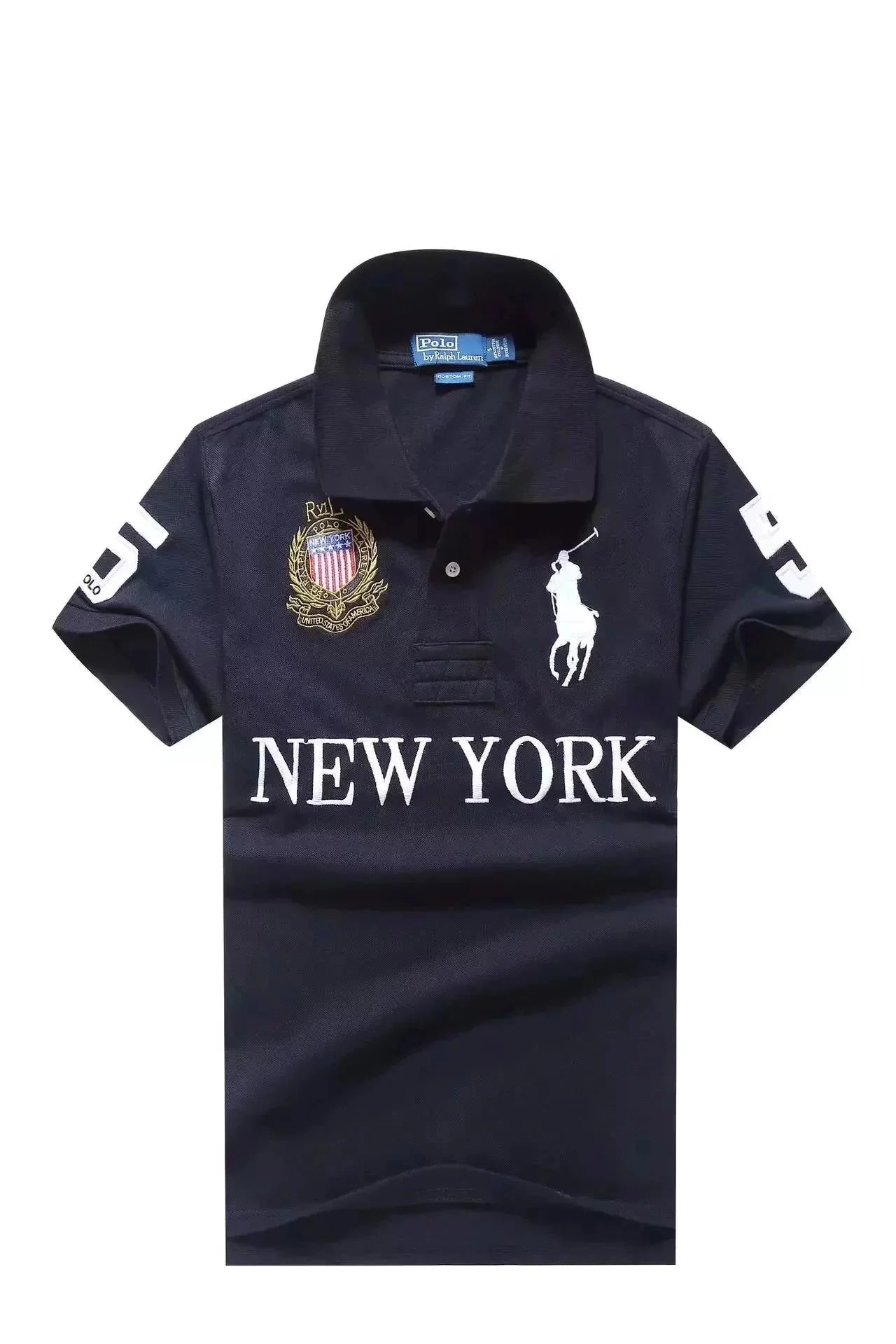 Polo Ralph Lauren Custom Fit New York Polo Shirt Navy