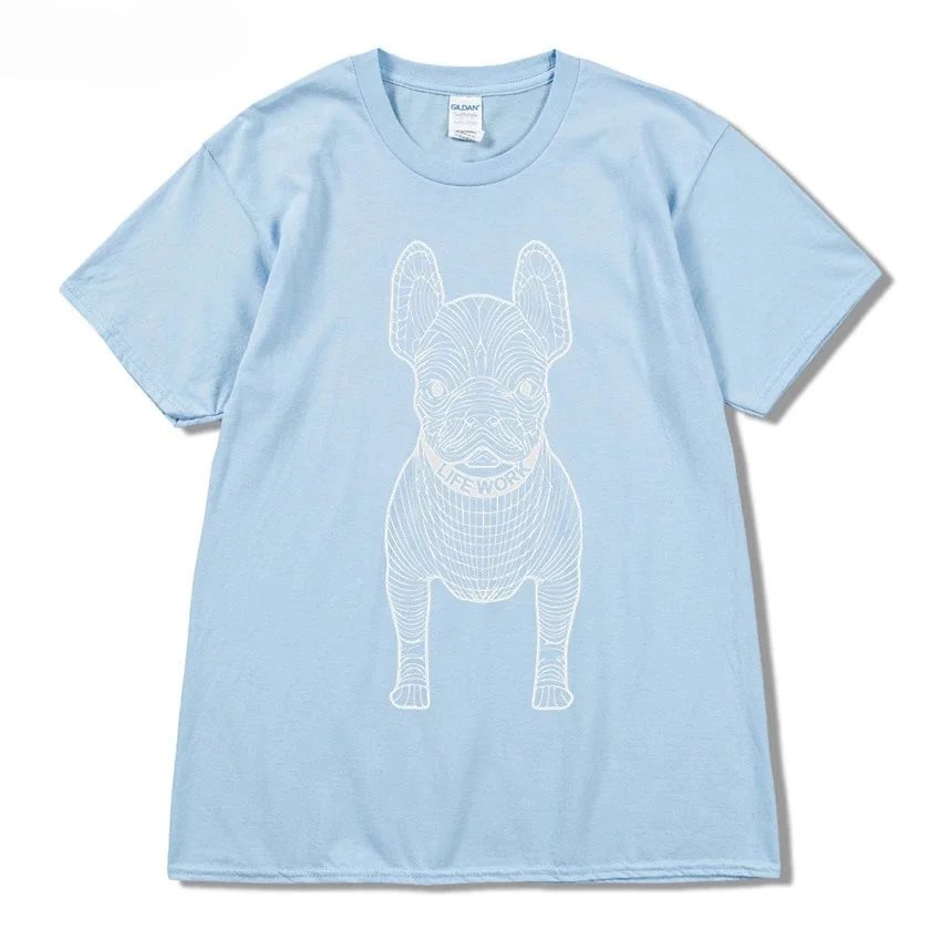 light blue and white characters