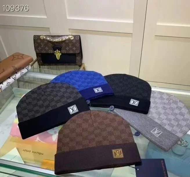 Louis Vuitton LV Damier Beanie Knit Hat Multicolor