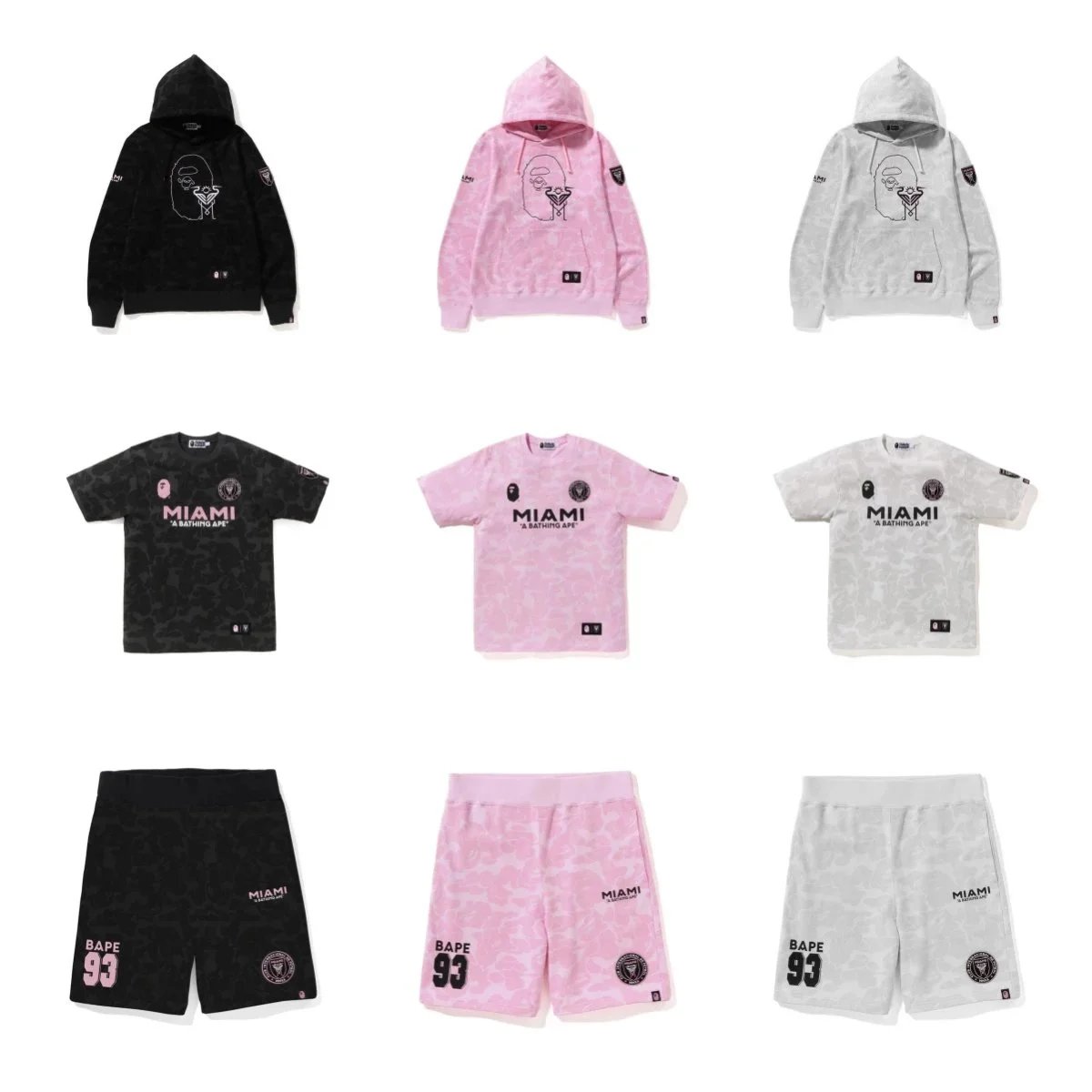 A Bathing Ape BAPE Miami Camo Hoodie Casual Pullover Black