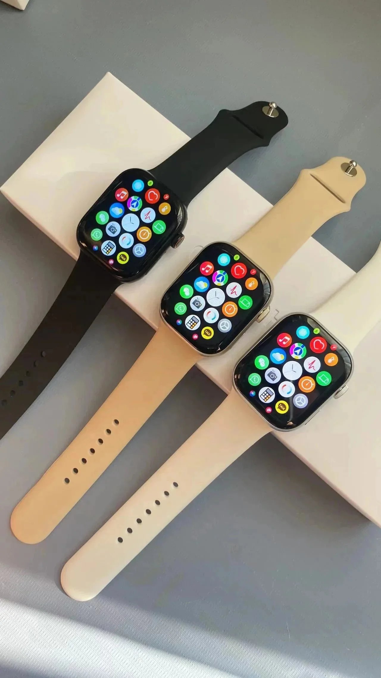 Apple Watch Series 7 Smartwatch Fitness Tracker Black and Beige