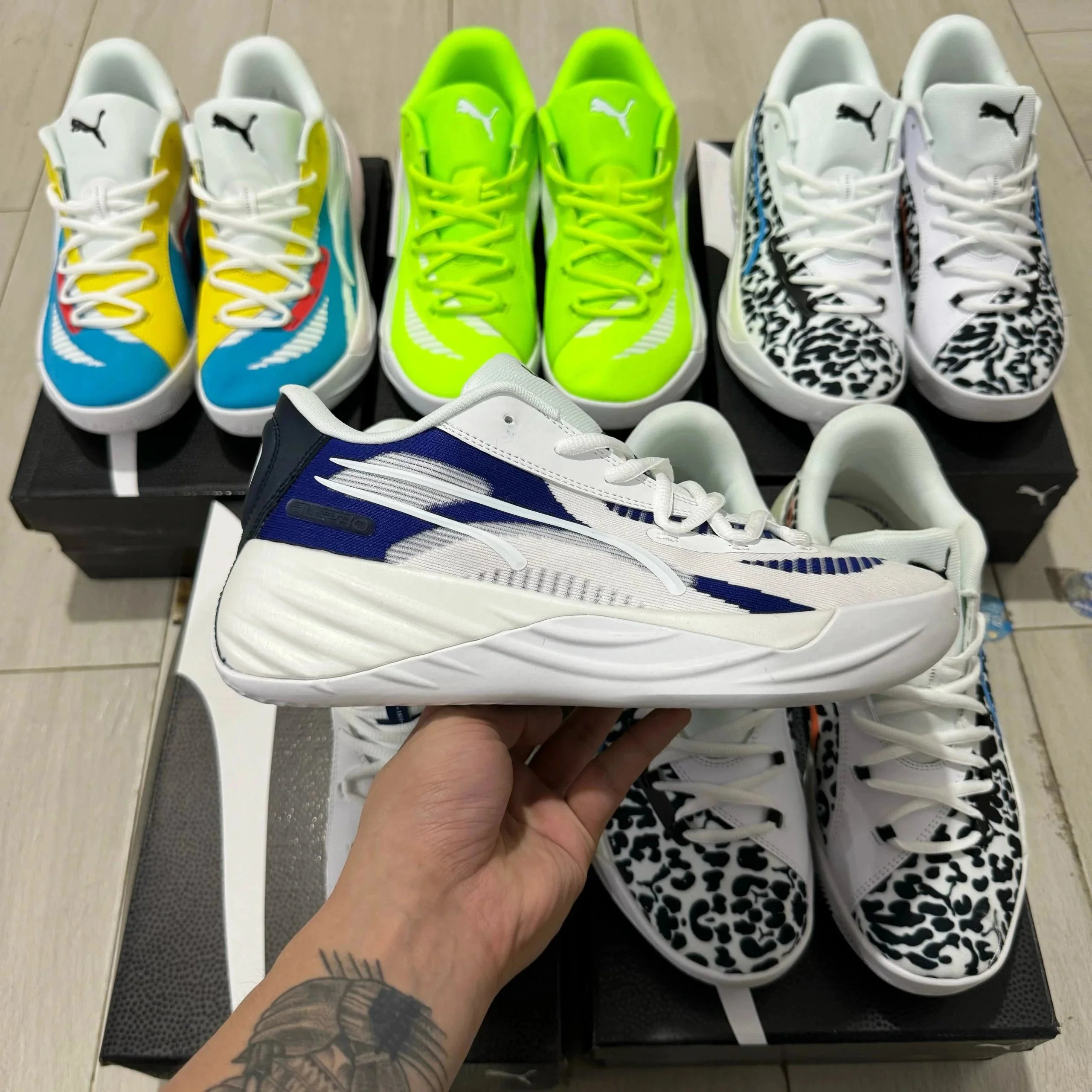 White blue White blue
