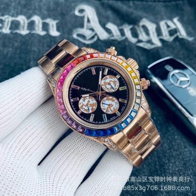 玫瑰金钢带黑面 玫瑰金钢带黑面