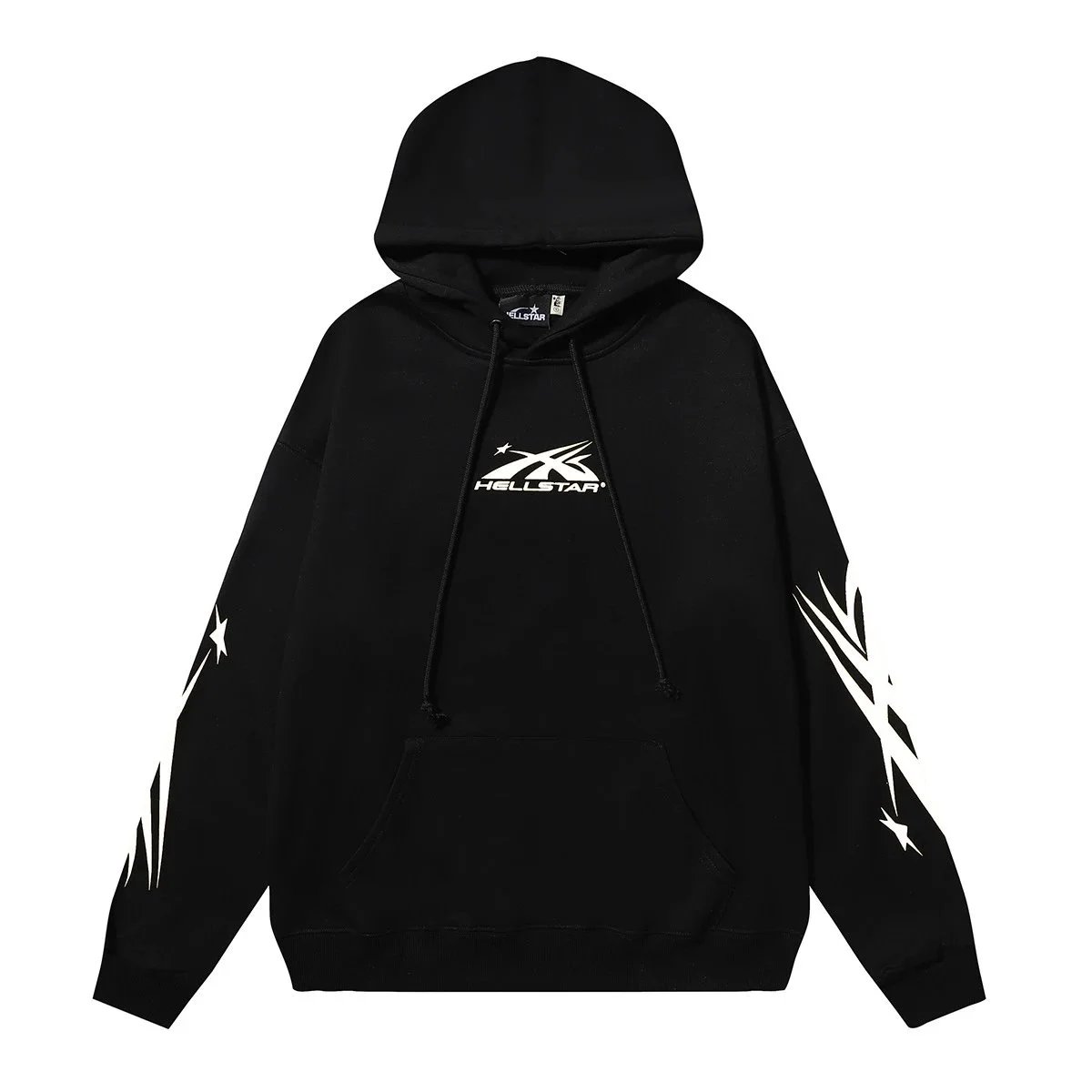 2228黑色白印花卫衣 2228黑色白印花卫衣